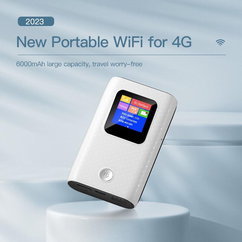 Factory Price KuWFi 150Mbps High Speed 10user Hotspot LCD Display Routers Calientes Movile 4G LTE White 4g Pocket Wifi Router